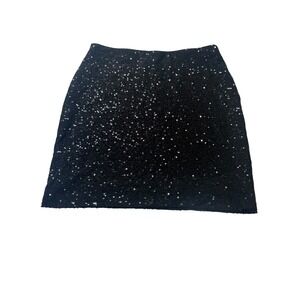 Cache Black Sequin Mini Skirt Womens XS Sparkly Party Night Out Cocktail